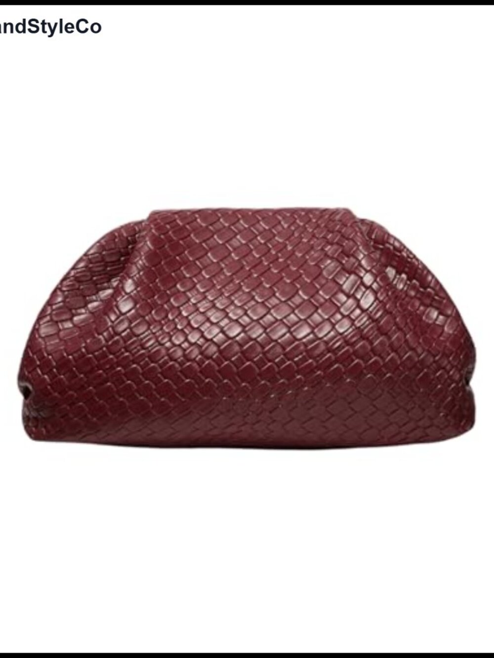 PU Leather Ruched Evening Clutch Bag for Women, No Strap, Formal Party Purse